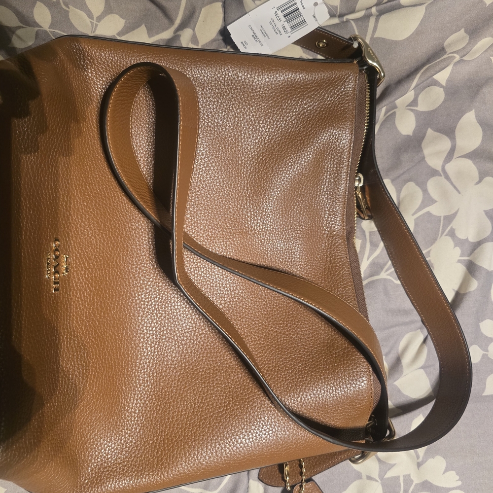 Coach Val Tan Leather Duffle Bag - Picture 2 of 5